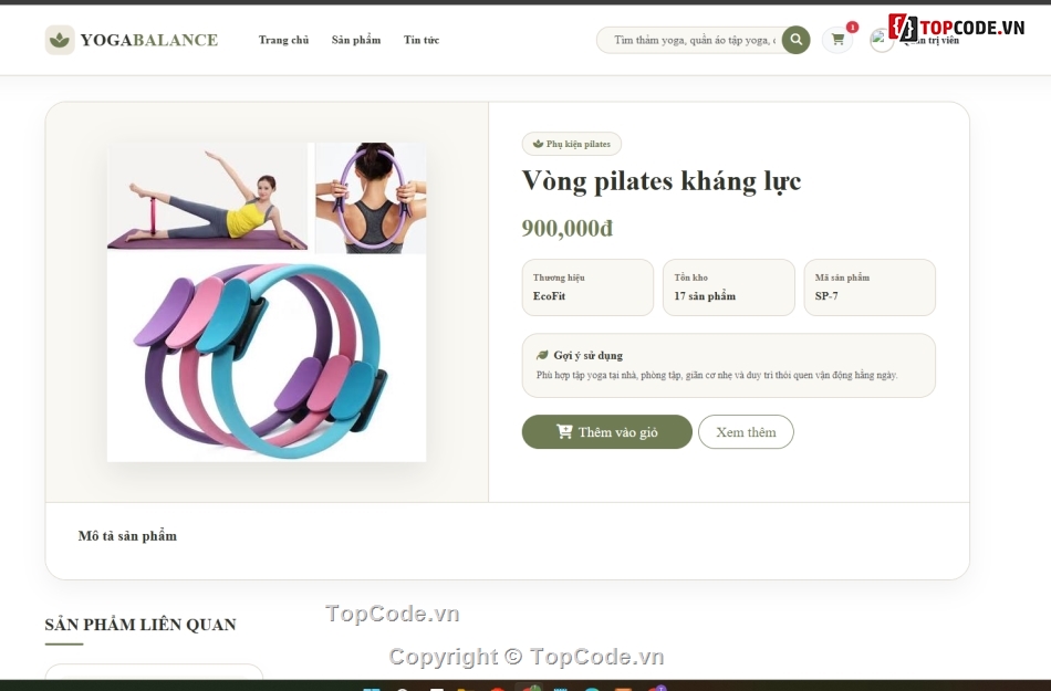 website,yoga,web bán dụng cụ